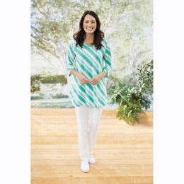 Diagonal Stripe Tunic, , large