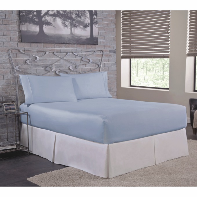 Bed Tite Solid Microfiber Sheet Set, Light Blue, large