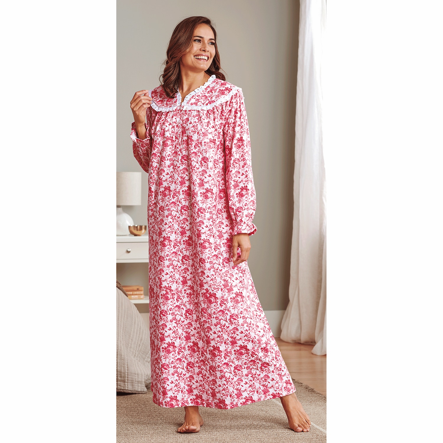 flannel lace dress Dark fir green edwardian inspired flannel dress with lace Fast sewing option 1-3 days and Fast delivery 3-9 days / Midi