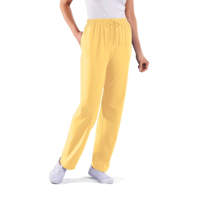 Knit Comfort Pant, Cornsilk, large