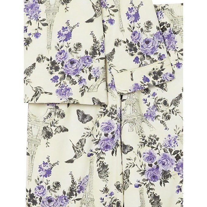 Cozee Corner Printed Flannel Pajamas, Ivory Tower, large