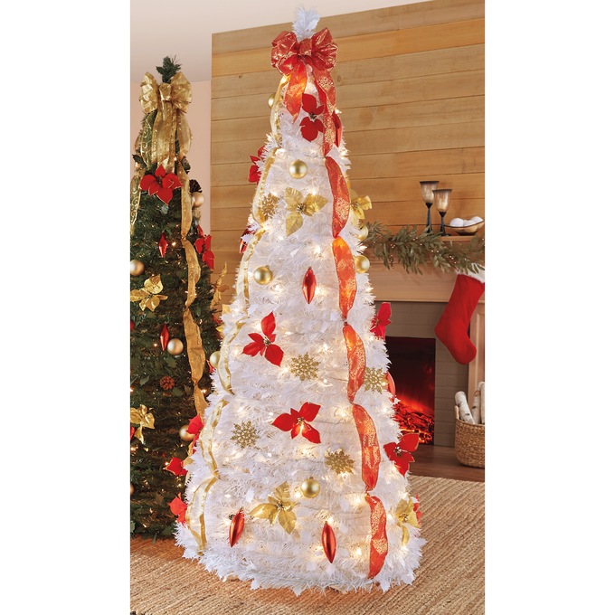 Holiday 6-Foot Pre-Lit Pop-Up Tree, , large
