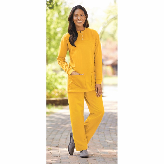 Henley Pantset, Straw, large