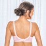 Lace Crossover Bra, Pink, large