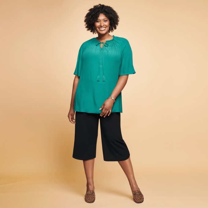 Melissa Wide Leg Capri, , large