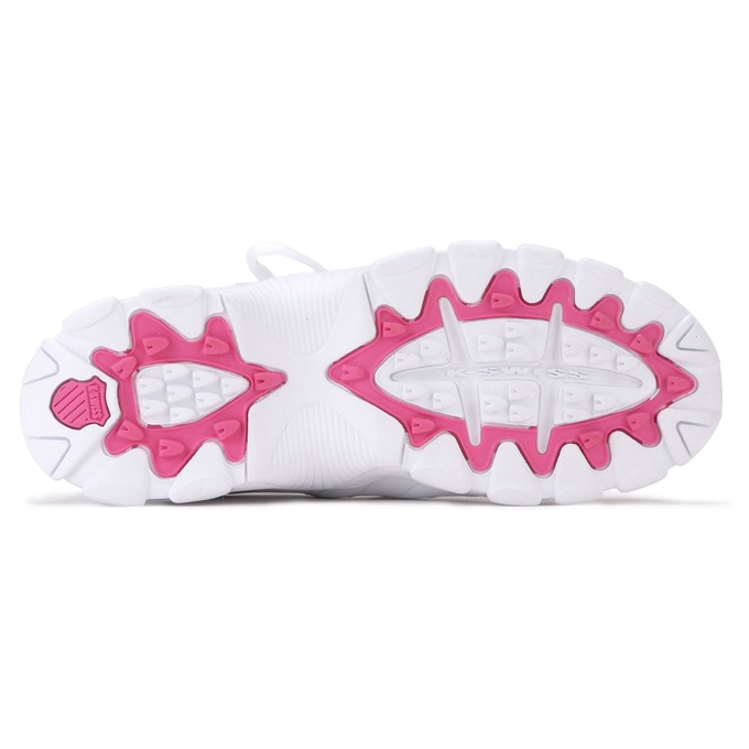 K-Swiss Women's ST329 Cross Training Shoe, White Shocking Pink, large