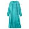 Long-Sleeve Velour Nightgown, , large