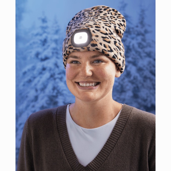 Women's Rechargeable LED Beanie, , large