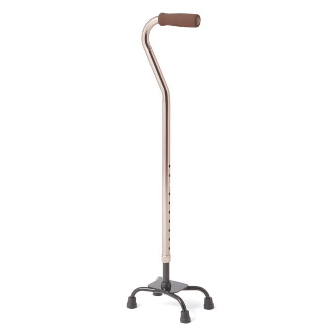 Aluminum Quad Cane, Bronze, large
