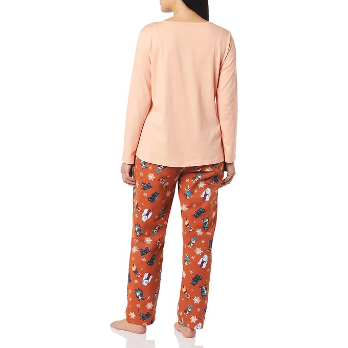 Cozee Corner&reg; Women's Flannel Pajamas, Dogs Cats, large