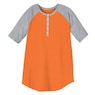 Short-Sleeve Henley Baseball Tunic, , large