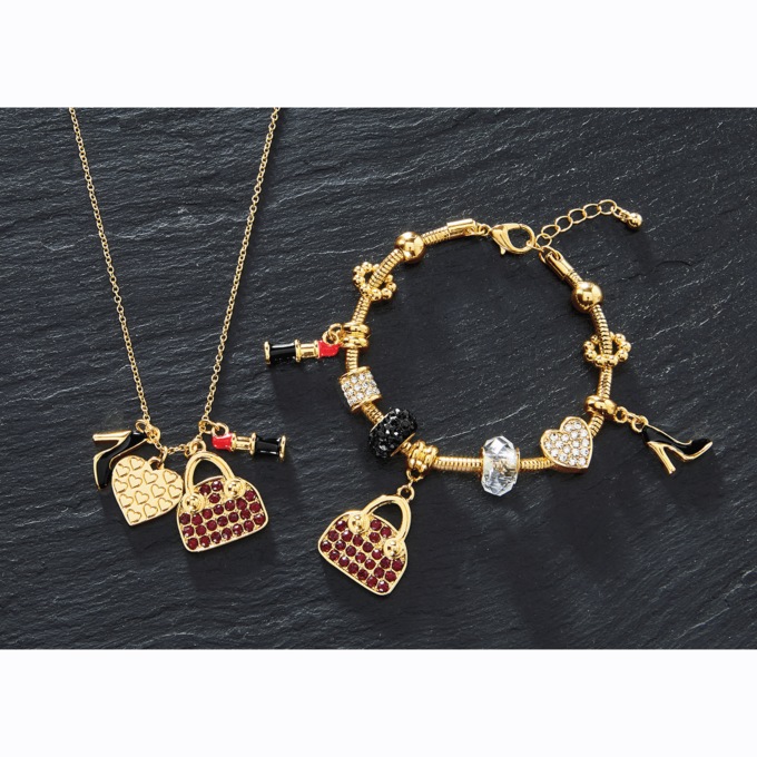 Shopping Charm Necklace or Bracelet, , large