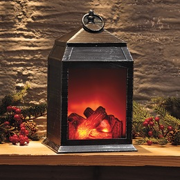 Flameless Fireplace Lantern, , large