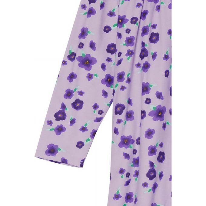 Flannel Nightgown, Purple Floral, large