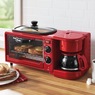 3-in-1 Breakfast Maker with Grill, Bake, Toast & Brew Functions, , large