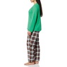Women's Plaid Flannel PJ Set, Moss, large