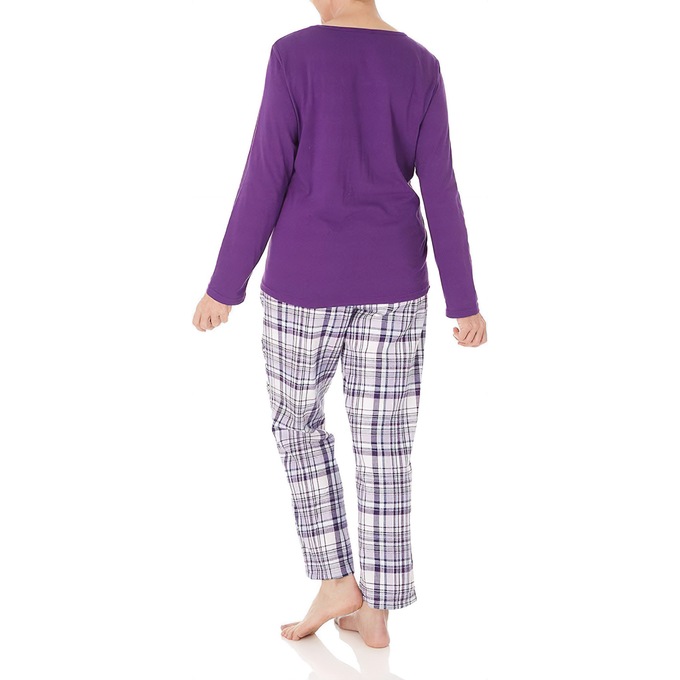 Women's Plaid Flannel PJ Set, Concord, large
