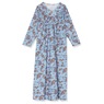 Flannel Nightgown, Blue Paisley, large