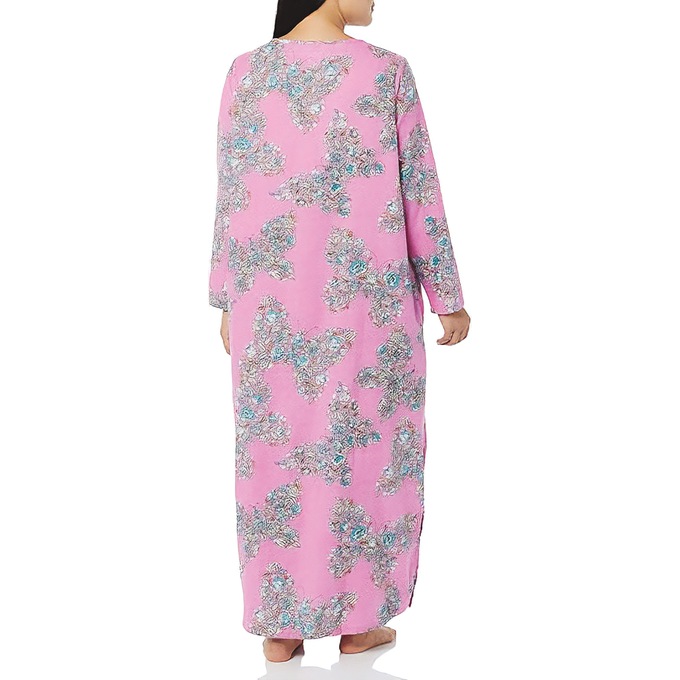Flannel Nightgown, Butterfly Rose, large