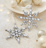 Set of 2 Jeweled Snowflakes, , large