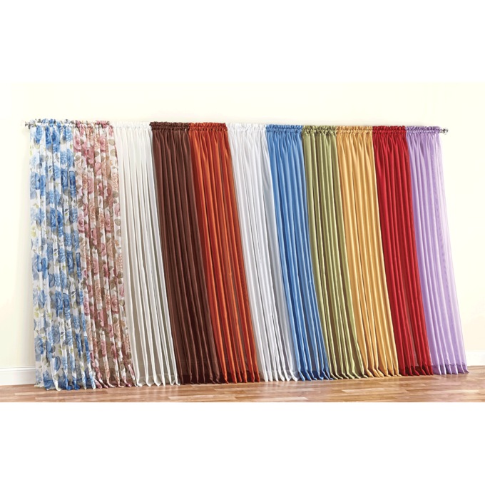 Sheer Curtain Panel, , large