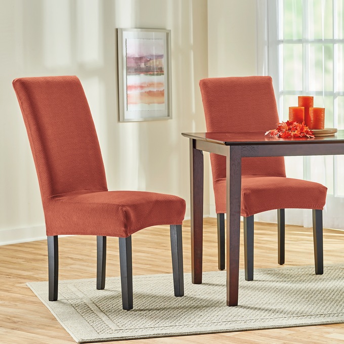 Set of 2 Dining Room Chair Slipcovers, , large