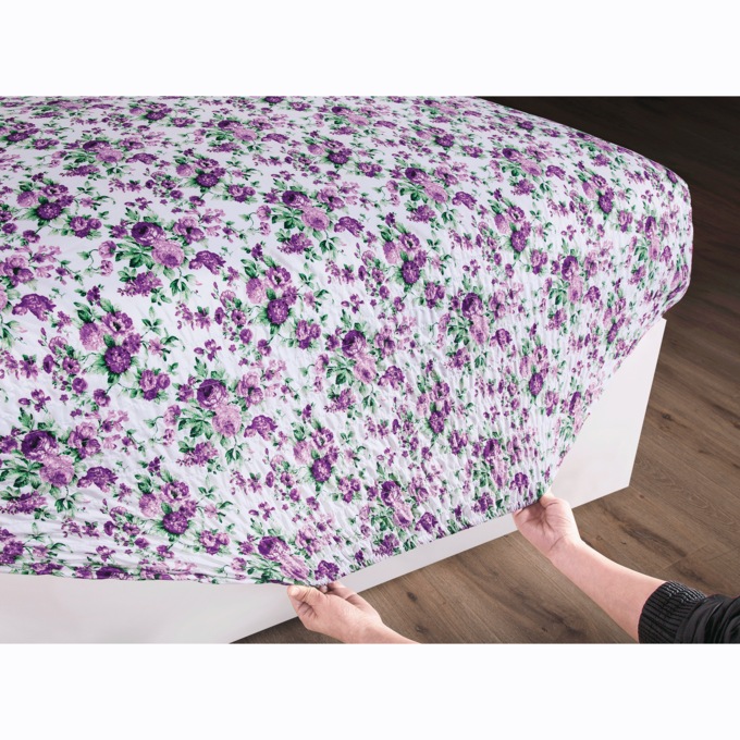 Floral Bed Tite Sheets, Lavender, large