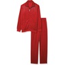 Velour Pant Set with Rhinestones, Red, large
