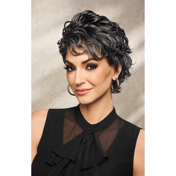 Motown Tress Toni Wig, Dark Brown Gray, large