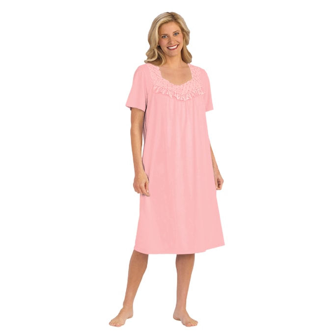 Cotton Knit Gown, , large