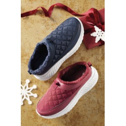 Hattie Quilted Clog with Faux-Fur Lining, , large