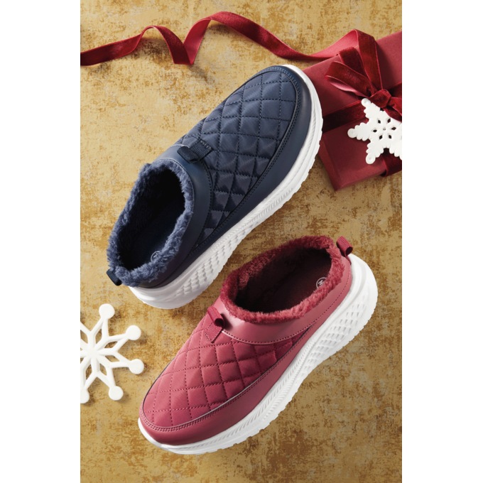 Hattie Quilted Clog with Faux-Fur Lining, , large