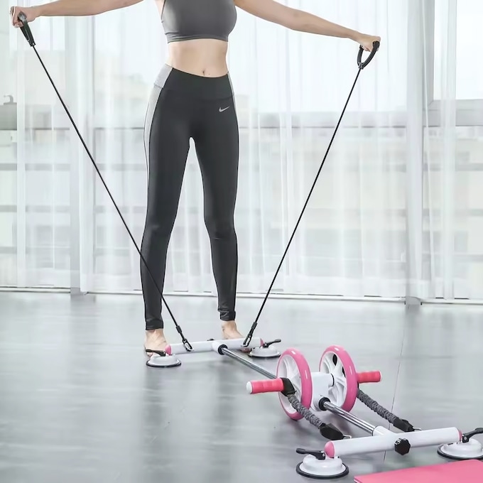 Multi-Use Power Roller with Resistance Rope, , large