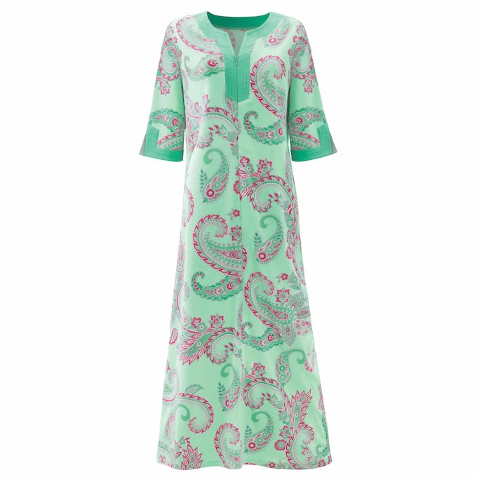 Cora Print Knit Robe, , large