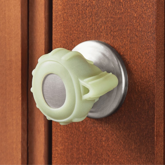 2-Pack Glow-In-The-Dark Doorknob Grip Cover, , large