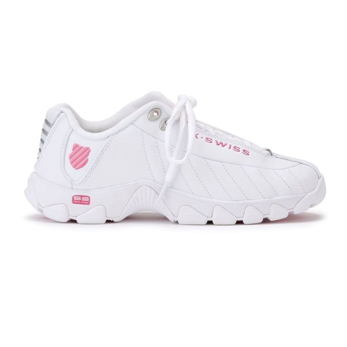 K-Swiss Women's ST329 Cross Training Shoe, White Shocking Pink, large