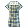 Duster With Embroidered Yoke, Peri Plaid, large