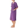 Short-Sleeve Snap-Front Duster - Solid, Purple, large