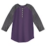 Women's Cotton Henley Baseball Top, , large