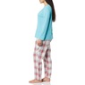 Women's Plaid Flannel PJ Set, Teal, large