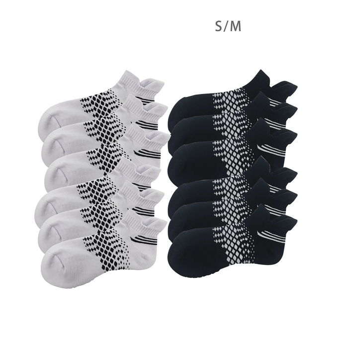 6-Pack Ankle Length Compression Socks, , large