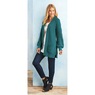 Pom Sleeve Cardigan, Evergreen, large